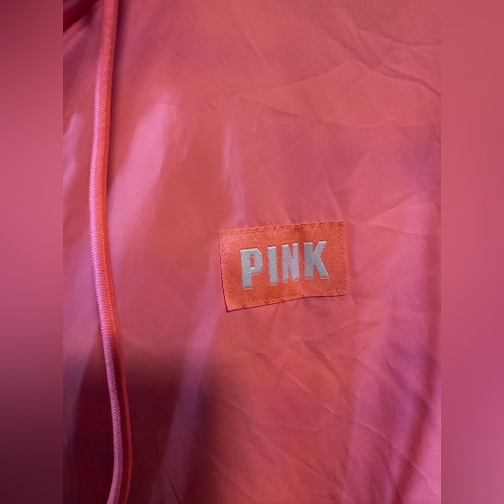 Victoria's Secret Pink Anorak / Windbreaker PINK & WHITE NWOT Sz.S MSRP: $98.00 - Picture 8 of 12